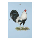 Silver Duckwing Gamecock Mini Klemmbrett (Rückseite)
