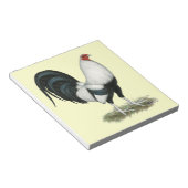 Silver Duckwing Gamecock Notizblock (angewinkelt)