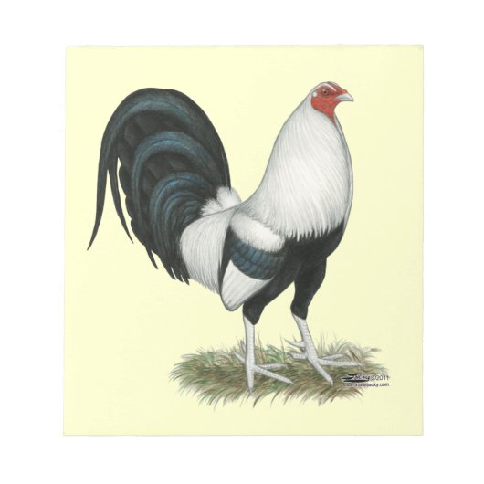 Silver Duckwing Gamecock Notizblock (Vorderseite)