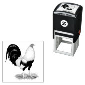 Silver Duckwing Gamecock Permastempel (Beispiel)