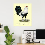 Silver Duckwing Gamecock Poster (Heimbüro)