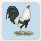 Silver Duckwing Gamecock Rechteckiger Pappuntersetzer (Vorderseite)