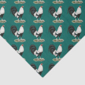Silver Duckwing Gamecock Seidenpapier (Ausschnitt)