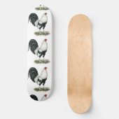 Silver Duckwing Gamecock Skateboard (Vorderseite)