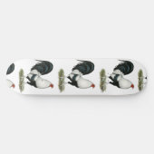 Silver Duckwing Gamecock Skateboard (Horizontal)