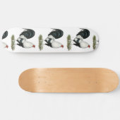 Silver Duckwing Gamecock Skateboard (Horizontal)