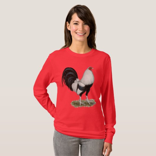 Silver Duckwing Gamecock T-Shirt (Vorne ganz)