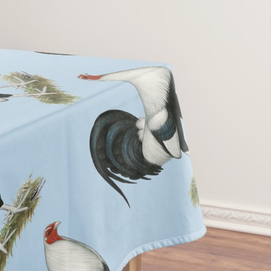 Silver Duckwing Gamecock Tischdecke (Beispiel)