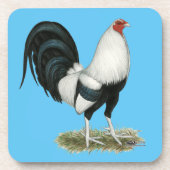 Silver Duckwing Gamecock Untersetzer (Vorderseite)