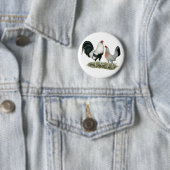 Silver Duckwing Gamefowl Button (Beispiel)