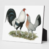 Silver Duckwing Gamefowl Fotoplatte (Seite)