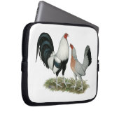 Silver Duckwing Gamefowl Laptopschutzhülle (Vorne Rechts)