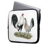 Silver Duckwing Gamefowl Laptopschutzhülle (Vorderseite Links)