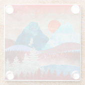 Silver Eagle Landschaft Glasuntersetzer (Rückseite)