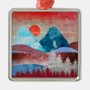 Silver Eagle Landschaft Ornament Aus Metall