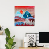 Silver Eagle Landschaft Poster (Heimbüro)