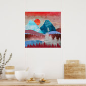 Silver Eagle Landschaft Poster (Küche)