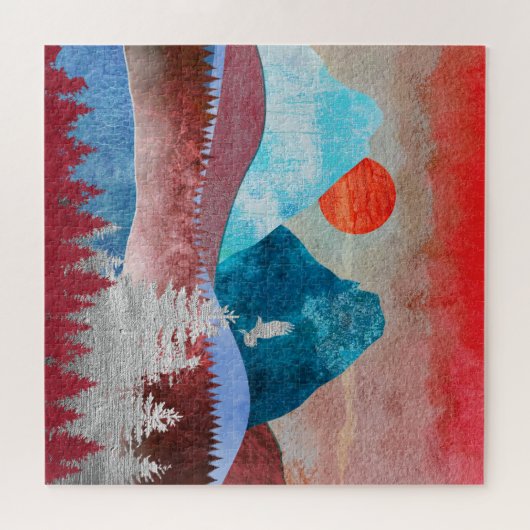 Silver Eagle Landschaft Puzzle (Horizontal)