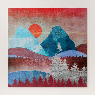 Silver Eagle Landschaft Puzzle