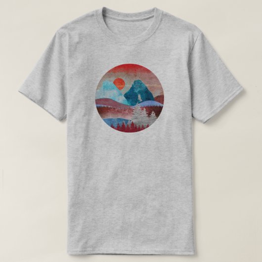 Silver Eagle Landschaft T-Shirt (Design vorne)