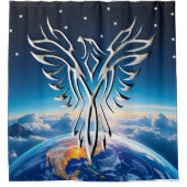 Silver Eagle Sunrise Duschvorhang (Vorderseite)