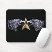 Silver Eagles mit Gold Star Mouse Pad Mousepad (Mit Mouse)