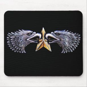 Silver Eagles mit Gold Star Mouse Pad Mousepad