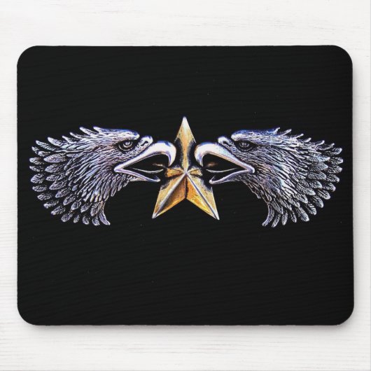 Silver Eagles mit Gold Star Mouse Pad Mousepad (Vorne)