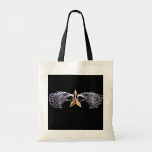 Silver Eagles mit Gold Star Tote Bag Tragetasche