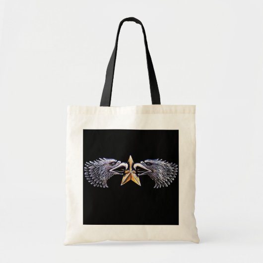 Silver Eagles mit Gold Star Tote Bag Tragetasche (Vorne)