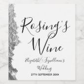 Silver Edge Wine Label Weinetikett (Einzelnes Label)