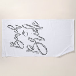 Silver Effect Beach Bridge mit Handtuch