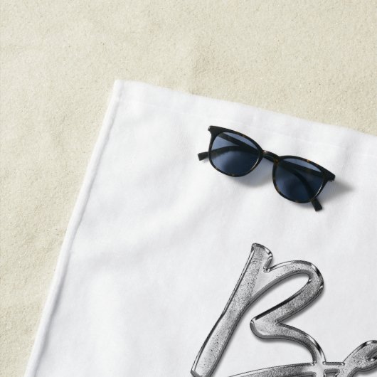 Silver Effect Beach Bridge mit Handtuch (Beispiel)