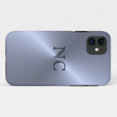 Silver-Effekt-Monogramm-Fall Case-Mate iPhone Hülle (Rückseite (Horizontal))