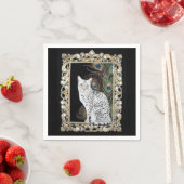 Silver Egyptian Mau Serviette (Beispiel)