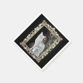 Silver Egyptian Mau Serviette (Ecke)