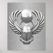 Silver Egyptian Scarab Poster (Vorne)