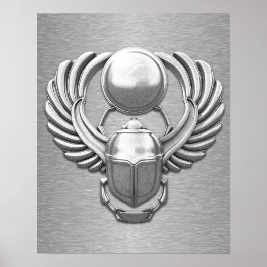 Silver Egyptian Scarab Poster (Vorne)