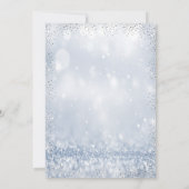 Silver Eiffel Tower Confetti Bokeh Quinceañera Einladung (Rückseite)