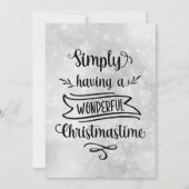 Silver Einfach eine wunderbare Weihnachtszeit geni Feiertagskarte (Vorderseite)