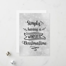 Silver Einfach eine wunderbare Weihnachtszeit geni Feiertagskarte