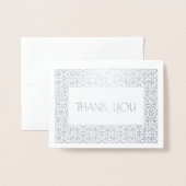 Silver Elegance All-Occasion "Danke" Hinweis Folienkarte (Vorderseite mit Umschlag)