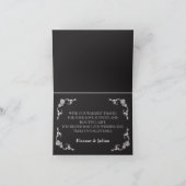 Silver Elegance Collection Wedding Folded Dankeskarte (Innenseite)