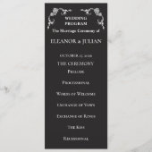 Silver Elegance Collection Wedding Program Rack Programm (Vorderseite)