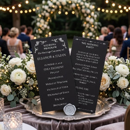 Silver Elegance Collection Wedding Program Rack Programm