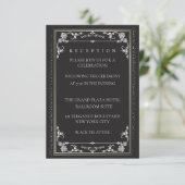 Silver Elegance Collection Wedding Reception Card Begleitkarte (Stehend Vorderseite)