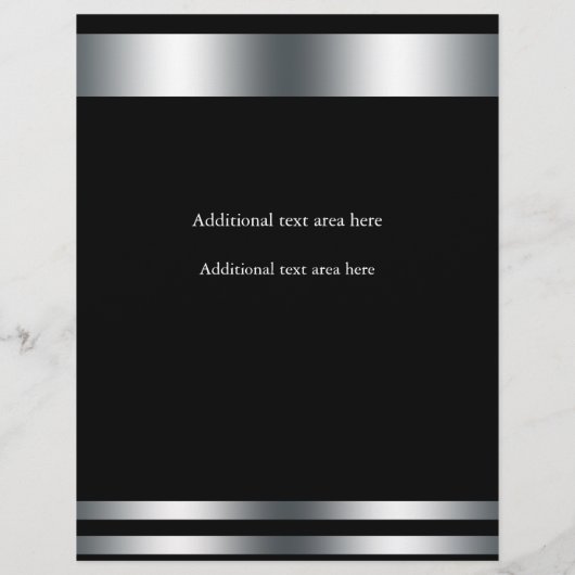 Silver Elegance Glamour Event Flyer Poster (Hinten)