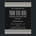 Silver Elegance Glamour Event Flyer Poster<br><div class="desc">Silver Elegance Glamour Event Flyer Poster.</div>