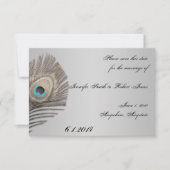 Silver Elegance Peacock Save the Date (Vorderseite)