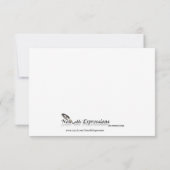 Silver Elegance Peacock Save the Date (Rückseite)